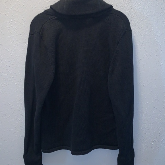 Vintage Chaps Black Preppy Button Crested Cardigan Sweater Women’s Sz Large - Picture 8 of 8